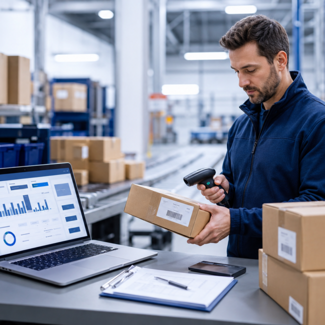 Accurate e-commerce order fulfillment with barcode scanning